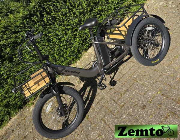Elektro Dreirad Zemto-Mover T1, 720 WH, Mittelmotor dunkel Silber Sondermodel